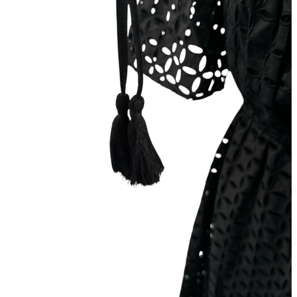 NWT! Johnny Was Misty Eyelet Midi Dress in Black - Size Small (MSRP $388) - Picture 10 of 14